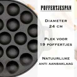 IRONO Poffertjespan Set - Incl. Doseerfles, Kwast En Vork - Poffertjespan Inductie En Electrisch - Poffertjesmaker 19 Poffertjes - Poffertjes Maken - Spuitfles - Cadeau Voor Mannen En Vrouwen -Meubelwinkel 1200x1200 409