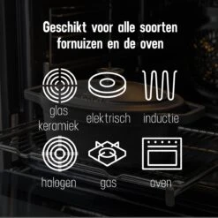 Gietijzeren Braadpan - Sudderpan Zwart Van Daumonet - Ovaal - Ø 29 Cm - 3 Liter - 100% PFAS & PFOA Vrij - Emaille - Geschikt Voor Alle Warmtebronnen - Elektrisch - Gas - Halogeen - Inductie - Keramisch - Vaatwasserbestendig -Meubelwinkel 1200x1200 434