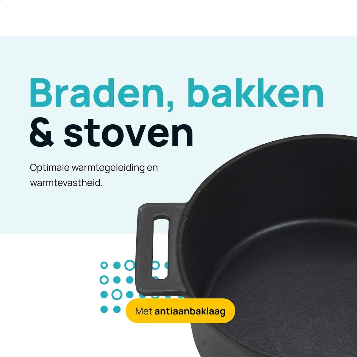 MOA Gietijzeren Braadpan - Inhoud 7,1 Liter - 29CM - Rond - Alle Warmtebronnen - Ook Voor Inductie - Gewicht 7,6 Kg - Zwart - MC29B 6 MOA Gietijzeren Braadpan - Inhoud 7,1 Liter - 29CM - Rond - Alle Warmtebronnen - Ook Voor Inductie - Gewicht 7,6 Kg - Zwart - MC29B - Afbeelding 4
