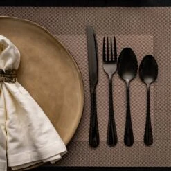 OEC Kitchen Bestekset 36-delig - Zwart - 6 Persoons - Steakmessen - Messen - Vorken - Lepels - RVS -Meubelwinkel 1200x1200 613