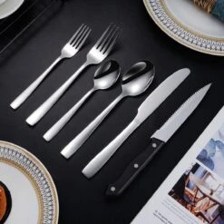 Deleca 12 Persoons Bestekset (72-delig) - Lepels, Messen, Vorken & Steakmessen - Vaatwasserbestendig - Zilver / RVS 14 Deleca 12 Persoons Bestekset (72-delig) - Lepels, Messen, Vorken & Steakmessen - Vaatwasserbestendig - Zilver / RVS -Meubelwinkel 1200x1200 616