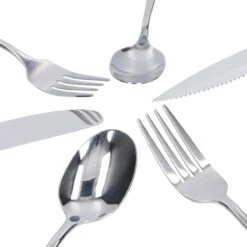 Deleca 8 Persoons Bestekset (48-delig) - Lepels, Messen, Vorken & Steakmessen - Vaatwasserbestendig - Zilver / RVS -Meubelwinkel 1200x1200 651