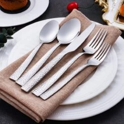 Deleca 6 Persoons Bestekset Deluxe (30-delig) - Vorken, Lepels En Messen - Vaatwasserbestendig - Gehamerd - Zilver / RVS 13 Deleca 6 Persoons Bestekset Deluxe (30-delig) - Vorken, Lepels En Messen - Vaatwasserbestendig - Gehamerd - Zilver / RVS -Meubelwinkel 1200x1200 669