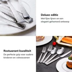 Deleca 6 Persoons Bestekset Deluxe (30-delig) - Vorken, Lepels En Messen - Vaatwasserbestendig - Gehamerd - Zilver / RVS 15 Deleca 6 Persoons Bestekset Deluxe (30-delig) - Vorken, Lepels En Messen - Vaatwasserbestendig - Gehamerd - Zilver / RVS -Meubelwinkel 1200x1200 671