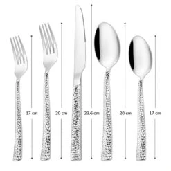 Deleca 6 Persoons Bestekset Deluxe (30-delig) - Vorken, Lepels En Messen - Vaatwasserbestendig - Gehamerd - Zilver / RVS 17 Deleca 6 Persoons Bestekset Deluxe (30-delig) - Vorken, Lepels En Messen - Vaatwasserbestendig - Gehamerd - Zilver / RVS -Meubelwinkel 1200x1200 673