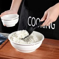 Doodadeals® Siliconen Rijstlepel - Rijst Opscheplepel - Rijstlepel Kunststof - Zwart - 1 Stuk -Meubelwinkel 1200x1200 676