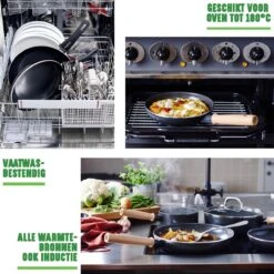 GreenChef Vintage Wokpan 28cm/3.7L - Zwart - Inductie - PFAS-vrij -Meubelwinkel 1200x1200 7