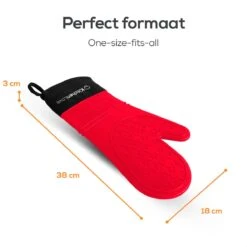 KitchenLove Ovenwanten - 2 Stuks Ovenhandschoenen - Hittebestendig Tot 250 °C - Siliconen - Rood 15 KitchenLove Ovenwanten - 2 Stuks Ovenhandschoenen - Hittebestendig Tot 250 °C - Siliconen - Rood -Meubelwinkel 1200x1200 723