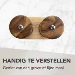 Nimma® Peper En Zoutmolen Set - Incl Navul Lepel - Verstelbare Maalgraad - Acacia Hout 13 Nimma® Peper En Zoutmolen Set - Incl Navul Lepel - Verstelbare Maalgraad - Acacia Hout -Meubelwinkel 1200x1200 744