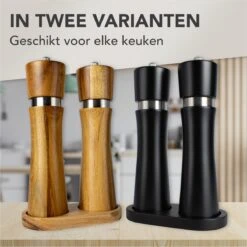 Nimma® Peper En Zoutmolen Set - Incl Navul Lepel - Verstelbare Maalgraad - Acacia Hout 17 Nimma® Peper En Zoutmolen Set - Incl Navul Lepel - Verstelbare Maalgraad - Acacia Hout -Meubelwinkel 1200x1200 747