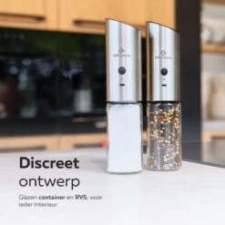 101Products Peper- & Zoutmolen Elektrisch - USB Oplaadbaar - Pepermolen - Zoutmolen - RVS 12 101Products Peper- & Zoutmolen Elektrisch - USB Oplaadbaar - Pepermolen - Zoutmolen - RVS -Meubelwinkel 1200x1200 750