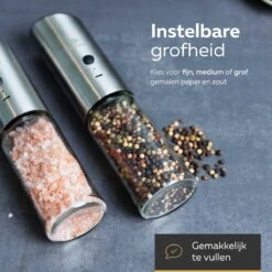 101Products Peper- & Zoutmolen Elektrisch - USB Oplaadbaar - Pepermolen - Zoutmolen - RVS 13 101Products Peper- & Zoutmolen Elektrisch - USB Oplaadbaar - Pepermolen - Zoutmolen - RVS -Meubelwinkel 1200x1200 751