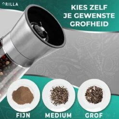 Peper En Zoutmolen Set - RVS Zout En Peperstel - Zoutvaatje En Pepermolen - 2 In 1 -Meubelwinkel 1200x1200 762