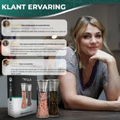 Peper En Zoutmolen Set - RVS Zout En Peperstel - Zoutvaatje En Pepermolen - 2 In 1 -Meubelwinkel 1200x1200 766