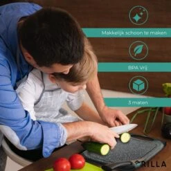 Grilla Snijplankenset - 3 Stuks - Marmer Look - Snijplank Set Kunststof -Meubelwinkel 1200x1200 768