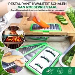 Ecowize 3-in-1 Bamboe Snijplank Met Opvangbak - Snijplank Hout Incl. 3 Roestvrijstalen Opvangbakjes Met Bamboe Deksel, 4 Inzetbare Raspen - Groentesnijder, Hakblok, Borrelplank, Tapasplank, Broodplank - 40x30cm - Duurzaam Cadeau -Meubelwinkel 1200x1200 783