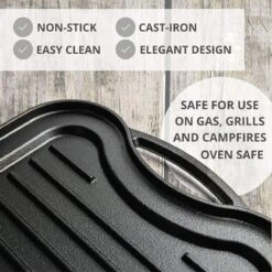 Nuovva Dubbelzijdig Gietijzeren Grillplaat - 50cm X 26cm 11 Nuovva Dubbelzijdig Gietijzeren Grillplaat - 50cm X 26cm -Meubelwinkel 1200x1200 80