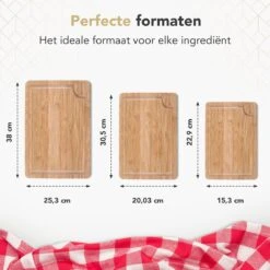 Rochester Snijplanken Hout – Borrelplank – Serveerplank - 3-Delig – Organisch Bamboe – Luxe Design – Hygienisch En Duurzaam -Meubelwinkel 1200x1200 806
