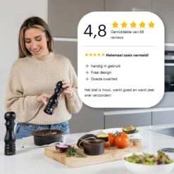 Deleca Luxe Peper En Zoutmolen Set - Met Geschenkdoos - Zout / Pepermolen - Rubberhout - Zwart & Goud 23 Deleca Luxe Peper En Zoutmolen Set - Met Geschenkdoos - Zout / Pepermolen - Rubberhout - Zwart & Goud -Meubelwinkel 1200x1200 817