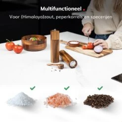Deleca Luxe Peper En Zoutmolen Set - Zout / Pepermolen - Handmatig - Met Navul Lepel & Geschenkdoos - Acacia Hout - Rond 18 Deleca Luxe Peper En Zoutmolen Set - Zout / Pepermolen - Handmatig - Met Navul Lepel & Geschenkdoos - Acacia Hout - Rond -Meubelwinkel 1200x1200 821