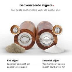 Deleca Luxe Peper En Zoutmolen Set - Zout / Pepermolen - Handmatig - Met Navul Lepel & Geschenkdoos - Acacia Hout - Rond 24 Deleca Luxe Peper En Zoutmolen Set - Zout / Pepermolen - Handmatig - Met Navul Lepel & Geschenkdoos - Acacia Hout - Rond -Meubelwinkel 1200x1200 827