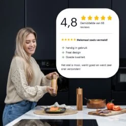 Deleca Luxe Peper En Zoutmolen Set - Zout / Pepermolen - Handmatig - Met Navul Lepel & Geschenkdoos - Acacia Hout - Rond 25 Deleca Luxe Peper En Zoutmolen Set - Zout / Pepermolen - Handmatig - Met Navul Lepel & Geschenkdoos - Acacia Hout - Rond -Meubelwinkel 1200x1200 828