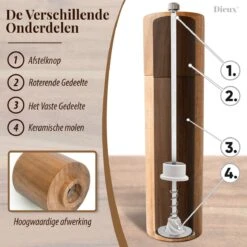 Dieux® - Peper En Zoutmolen Set - Cilinder Vorm - 22CM - Zout Peper Kruiden - 2 Stuks - Acacia Hout - Instelbare Maalgraad - Duurzaam - Luxe Kwaliteit - Hervulbaar - Pepermolen - Zoutmolen - BBQ Accesoires - Pasen 14 Dieux® - Peper En Zoutmolen Set - Cilinder Vorm - 22CM - Zout Peper Kruiden - 2 Stuks - Acacia Hout - Instelbare Maalgraad - Duurzaam - Luxe Kwaliteit - Hervulbaar - Pepermolen - Zoutmolen - BBQ Accesoires - Pasen -Meubelwinkel 1200x1200 833