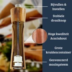 UNBOX Peper En Zoutmolen Set - Pepermolen - Zoutmolen - BBQ Accesoires - Acacia Hout - RVS -Meubelwinkel 1200x1200 839