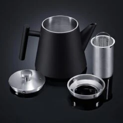 Silberthal - Theepot Met Filter - 1 L - RVS Dubbelwandig - Zwart - Cadeau -Meubelwinkel 1200x1200 845