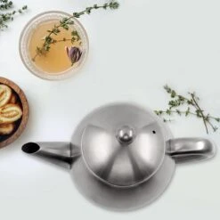 Vaja Valerie - Theepot Met Filter - Dubbelwandig - RVS - 1.2L -Meubelwinkel 1200x1200 930