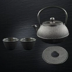 SakuraTea - Theepot Set - 4-delig - Gietijzer - Zwart - 0.8L - 2 Kopjes (100ml) -Meubelwinkel 1200x1200 932