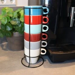 Orange85 Koffiekopjes - Met Houder - Set Van 6 - Gekleurd - 300 Ml - Keramiek 12 Orange85 Koffiekopjes - Met Houder - Set Van 6 - Gekleurd - 300 Ml - Keramiek -Meubelwinkel 1200x1200 934