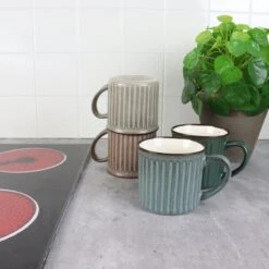 OTIX Koffiekopjes - Met Oor - Set Van 4 - Aardewerk - 250 Ml -Meubelwinkel 1200x1200 949