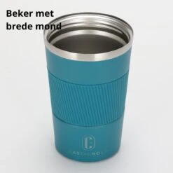 Castagnola Design RVS Koffiebeker To Go - Blauw - 380ml - Thermosbeker - Theebeker -Meubelwinkel 1200x1200 958