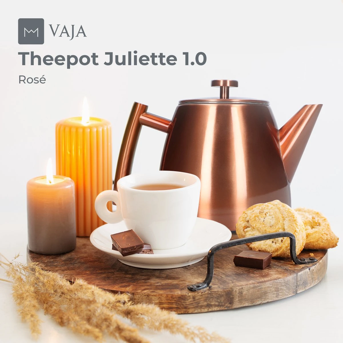 Vaja® Theepot Juliette Rosé Dubbelwandig 8 Vaja® Theepot Juliette Rosé Dubbelwandig - Afbeelding 6
