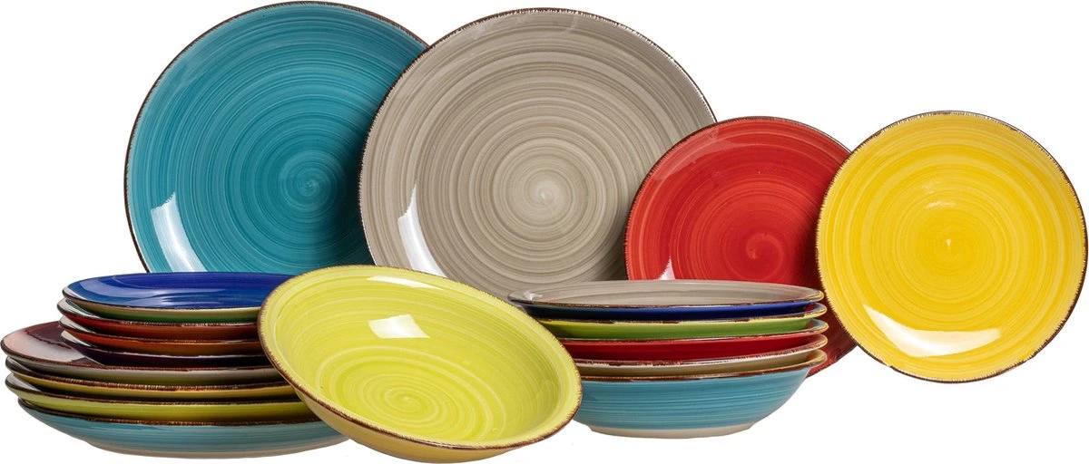 Imperial Kitchen Serviesset Malaga - Geschikt Voor 6 Personen - 18 Delig 3 Imperial Kitchen Serviesset Malaga - Geschikt Voor 6 Personen - 18 Delig