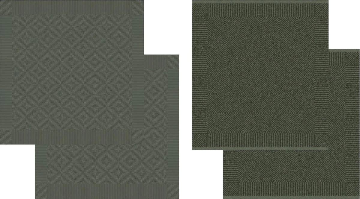 DDDDD Cisis - 2x Theedoek & 2x Keukendoek - Laurel 2 DDDDD Cisis - 2x Theedoek & 2x Keukendoek - Laurel