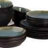 Palmer Serviesset Lotus Stoneware 6-persoons 24-delig Zwart Turquoise -Meubelwinkel 1200x707 5