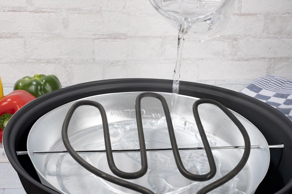 Alpina Elektrische BBQ - Tafel-Barbecue - Geen Rook - Binnen Barbecueën - 1250W - Ø 30 Cm - Zwart 9 Alpina Elektrische BBQ - Tafel-Barbecue - Geen Rook - Binnen Barbecueën - 1250W - Ø 30 Cm - Zwart - Afbeelding 7