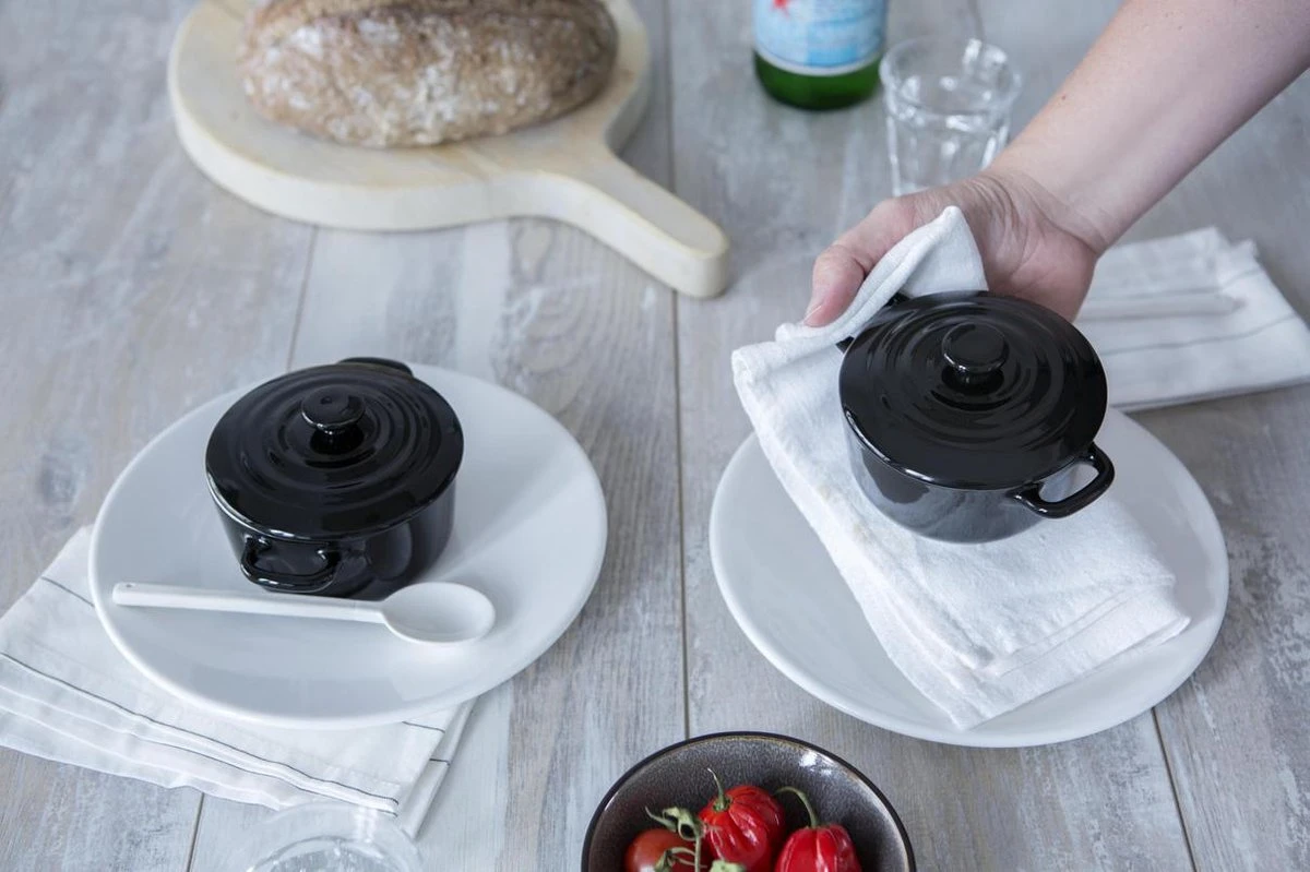 BK Bourgogne Cocotte Ø 10 Cm - 2 Stuks - Zwart - Oven 11 BK Bourgogne Cocotte Ø 10 Cm - 2 Stuks - Zwart - Oven - Afbeelding 9