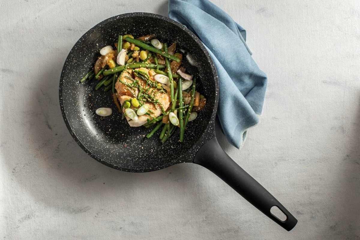 Sola - Fair Cooking Zwart/wit Greblon Anti Aanbaklaag 6 Sola - Fair Cooking Zwart/wit Greblon Anti Aanbaklaag - Afbeelding 4