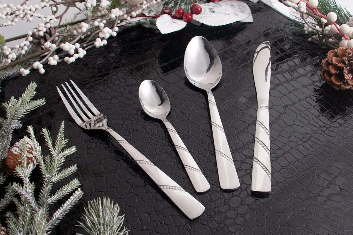 Swiss Pro+ Bestekset In Koffer-72 Delig-12 Persoons-Zwitsers Kwaliteit-Complete Set-100% Roestvrijstaal-Modern 14 Swiss Pro+ Bestekset In Koffer-72 Delig-12 Persoons-Zwitsers Kwaliteit-Complete Set-100% Roestvrijstaal-Modern - Afbeelding 12