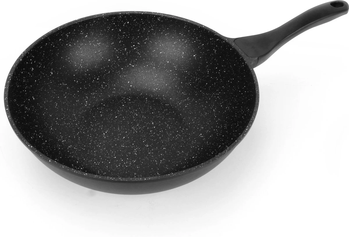 Swiss Pro+ - Marmeren Wokpan - Ø 32 Cm - Geschikt Voor Alle Warmtebronnen 4 Swiss Pro+ - Marmeren Wokpan - Ø 32 Cm - Geschikt Voor Alle Warmtebronnen - Afbeelding 2
