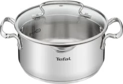 Tefal Duetto+ Pannenset -10 Delig- 5 Pannen - Kookpannenset - Zilver - Afdruipdeksels -Meubelwinkel 1200x816