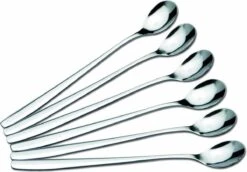 Merkloos Latte Macchiato Lepels – RVS Lange Yoghurt, Dessert Of Koffie Lepeltjes – Set Van 6 Stuks -Meubelwinkel 1200x837 2