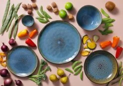 Palmer Serviesset Lotus Stoneware 6-persoons 24-delig Zwart Turquoise 21 Palmer Serviesset Lotus Stoneware 6-persoons 24-delig Zwart Turquoise -Meubelwinkel 1200x838 3