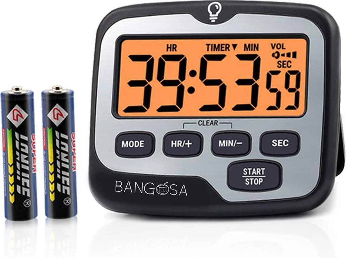 BanGosa® Magnetisch Digitale Kookwekker - Timer - RVS - Keukenwekker Digitaal - Digitale Keuken Timer - Stopwatch Met Magneet 3 BanGosa® Magnetisch Digitale Kookwekker - Timer - RVS - Keukenwekker Digitaal - Digitale Keuken Timer - Stopwatch Met Magneet