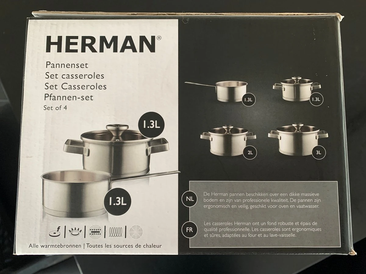Herman Den Blijker 4-delige RVS Pannenset 6 Herman Den Blijker 4-delige RVS Pannenset - Afbeelding 4