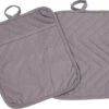 Roegaarden Pannenlappen - Pannenlap - 2 Stuks - Met Insteekvakken - Grijs -Meubelwinkel 1200x908 1