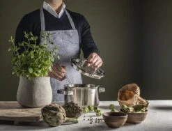 Sola Pannenset Juvia - 4 Delig - Ø 16,16,18,20 Cm - Zilver - RVS - Sandwichbodem -Meubelwinkel 1200x911